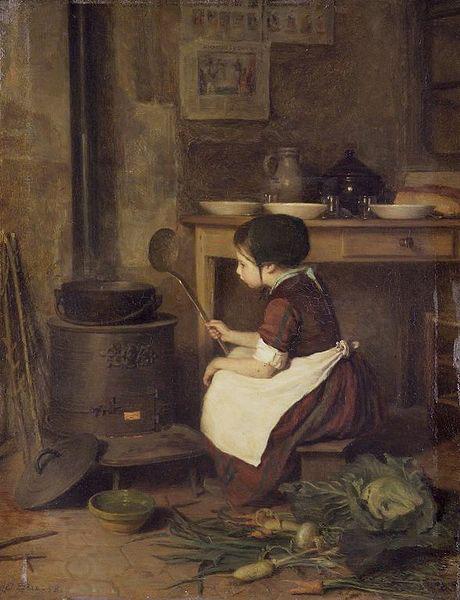 Pierre Edouard Frere The Little Cook China oil painting art